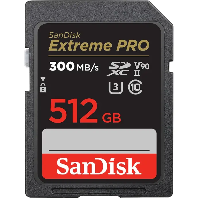 SanDisk Extreme PRO 512GB SDXC Memory Card up to 300MB/s, UHS-II, Class 10, U3, V90 [SDSDXDK-512G-GN4IN]