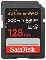 SanDisk Extreme Pro SD UHS I 128GB Card for 4K Video for DSLR and Mirrorless Cameras 200MB/s Read & 140MB/s Write, Lifetime Warranty [SDSDXXD-128G-GN4IN]