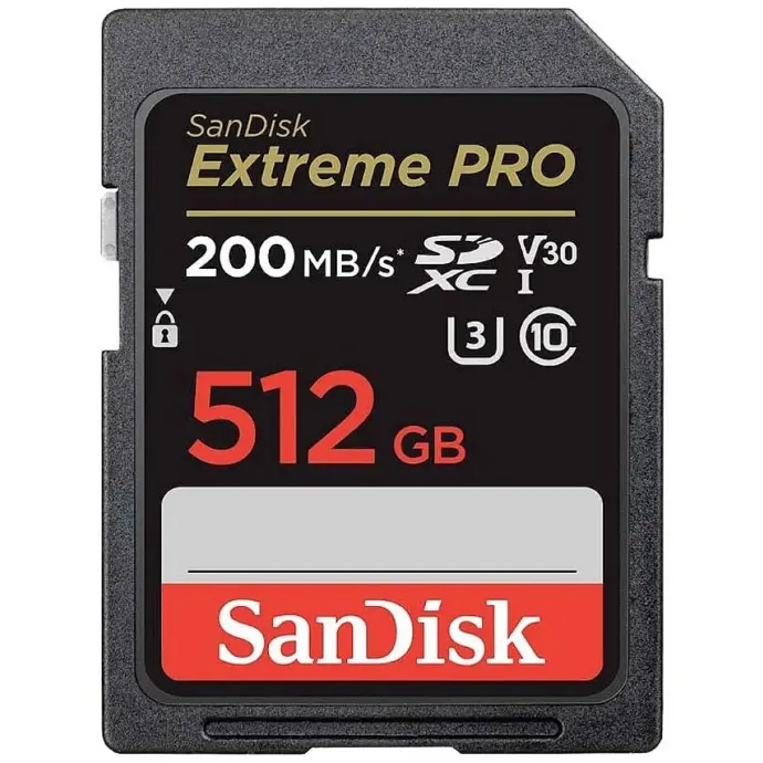 SanDisk Extreme Pro SD UHS I 512GB Card for 4K Video for DSLR and Mirrorless Cameras 200MB/s Read & 140MB/s Write, Lifetime Warranty [SDSDXXD-512G-GN4IN]