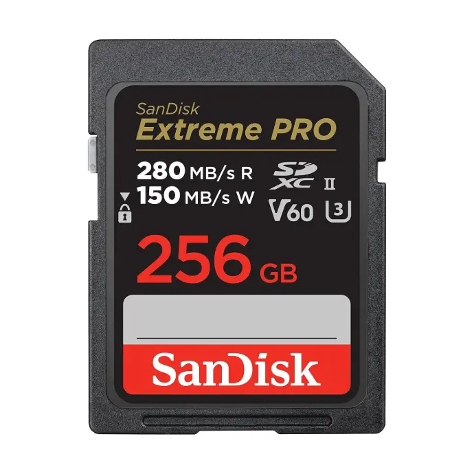 SanDisk Extreme PRO 256GB V60 UHS-II SD cards, 280/150MB/s,V60,C10,UHS-II [SDSDXEP-256G-GN4IN]