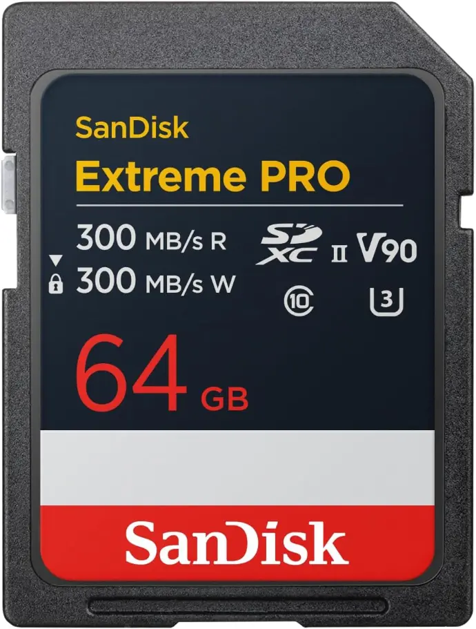 SanDisk Extreme PRO 64GB SDXC Memory Card, 300MB/s Read & Write speeds, 8K, V90, UHS-II [SDSDXDM-064G-GN4IN]