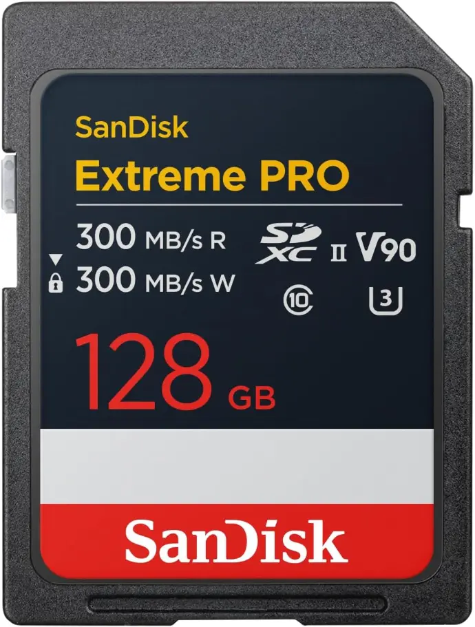 SanDisk Extreme PRO 128GB SDXC Memory Card, 300MB/s Read & Write speeds, 8K, V90, UHS-II [SDSDXDM-128G-GN4IN]