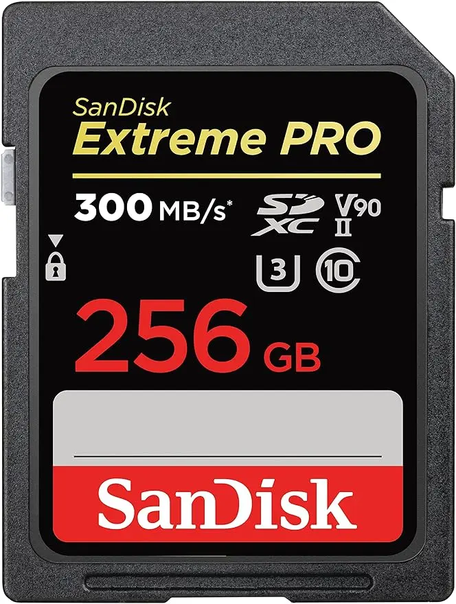 SanDisk Extreme PRO 256GB SDXC Memory Card, 300MB/s Read & Write speeds, 8K, V90, UHS-II [SDSDXDM-256G-GN4IN]