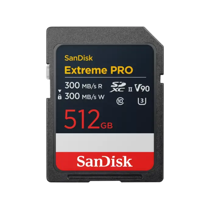 SanDisk Extreme PRO 512GB SDXC Memory Card, 300MB/s Read & Write speeds, 8K, V90, UHS-II [SDSDXDM-512G-GN4IN]