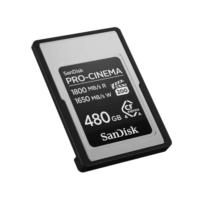 SanDisk PRO-CINEMA CFexpress Type A Card, 4800GB, Up to 1800MB/s read speed, up to 1650MB/s write speed, Lifetime Warranty [SDCFEA-480G-GN4NN]