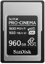 SanDisk PRO-CINEMA CFexpress Type A Card, 960GB, Up to 1800MB/s read speed, up to 1650MB/s write speed, Lifetime Warranty [SDCFEA-960G-GN4NN]