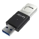 64GB Lexar® Fingerprint F35pro USB 3.2 Gen1 flash drive, up to 300MB/s read and 60MB/s write | LJDF35P064G-RNBNG