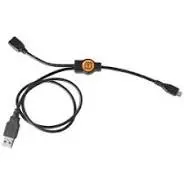 Tether Tools USB Type-A Male to USB Micro-B Male & USB Micro-B Female Case Air Power Split Y-Cable CAW122